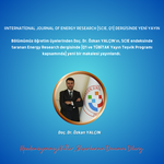 International Journal Of Energy Research (SCIE, Q1) Dergisinde Yeni Yayın